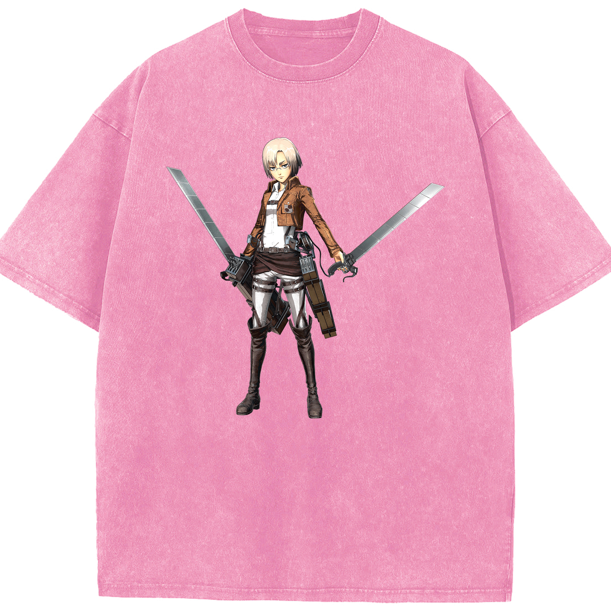 （画像用）  綿100% ヴィンテージ風 半袖Tシャツ（フロントプリント）